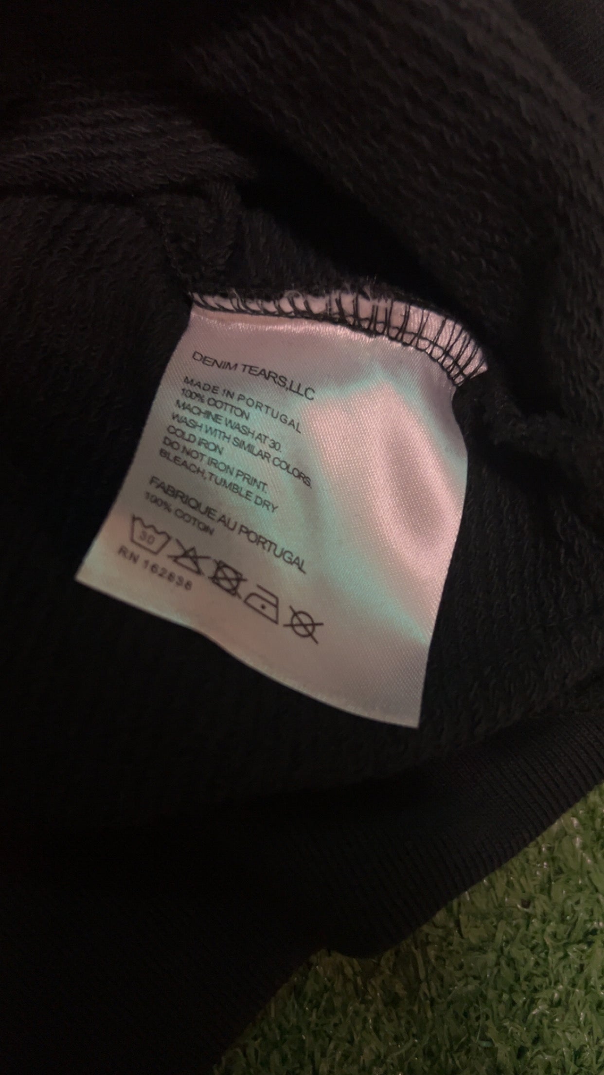 Black & White Denim Tears Hoodie