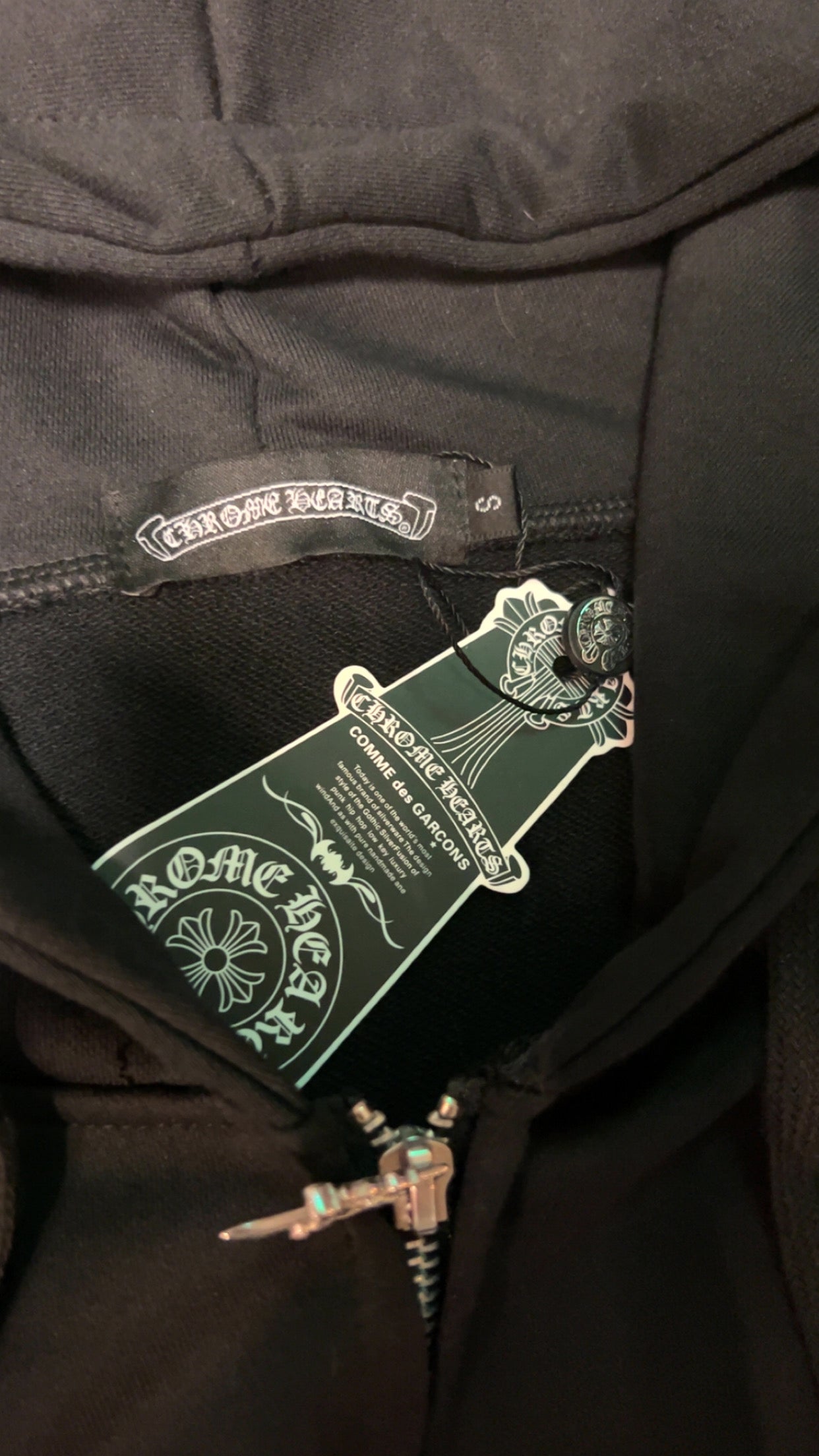 Black & Blue Chrome Zip-Up