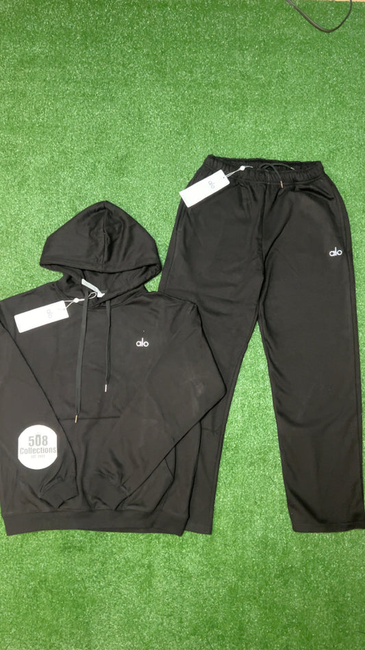 Black Alo Set (Hoodie + Pants)