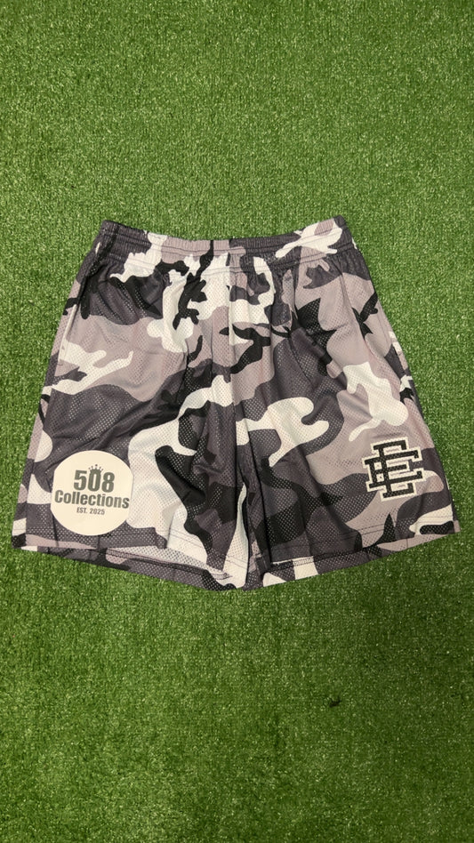 Black & Gray Camo Eric Emanuel Shorts