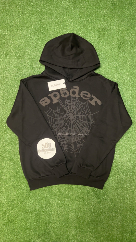 Black Sp5 Web Hoodie