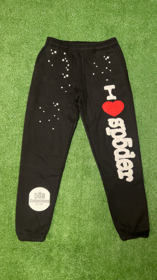 Black I ♡ Sp5 Sweatpants