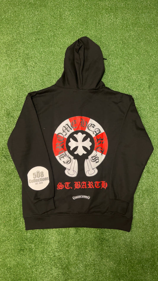 Black & Red Chrome Hoodie