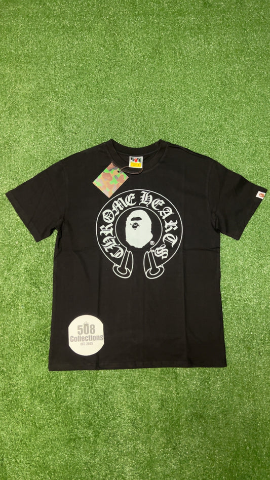 Black & White Chrome/Bape T-Shirt Collab